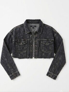Forever 21 Crop Denim Jacket Size L